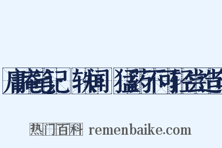 庸庵笔记·轶闻·猛药不可轻尝造句是什么意思的图片